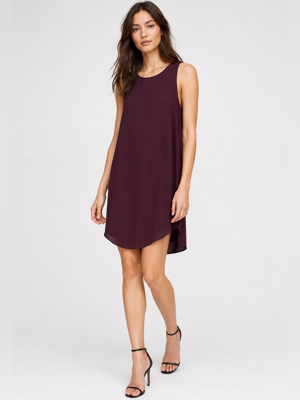 Wilfred Aritzia Pillet Dress Plum Purple Shift Size L